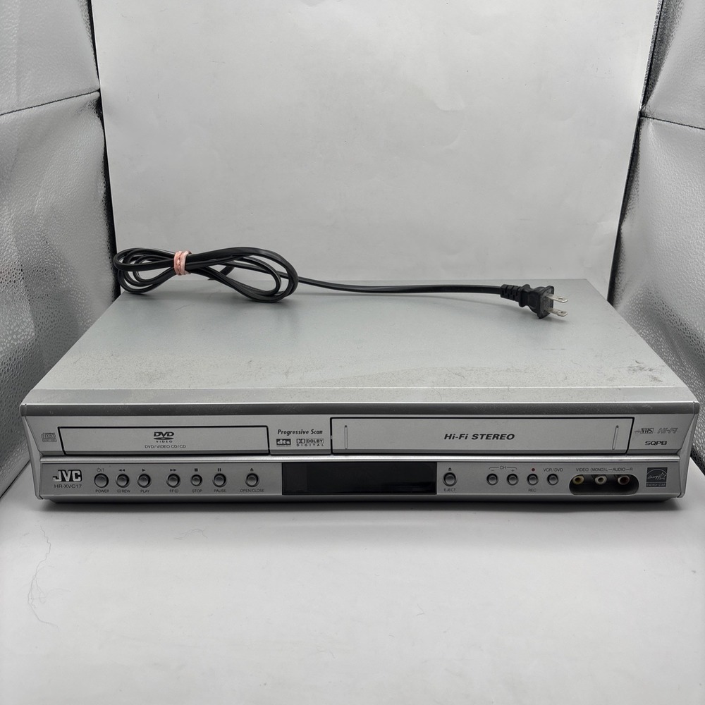 JVC HR-XVC17 HiFi DVD/VHS/VCR Combo Tested-Working-NO REMOTE